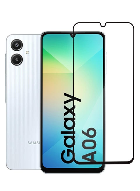 (for Samsung Galaxy A06) Tempered Glass Screen Protector Ultra Side Black Edge to Edge Scratch Resistant and Smudge Proof Clear Side Black-1