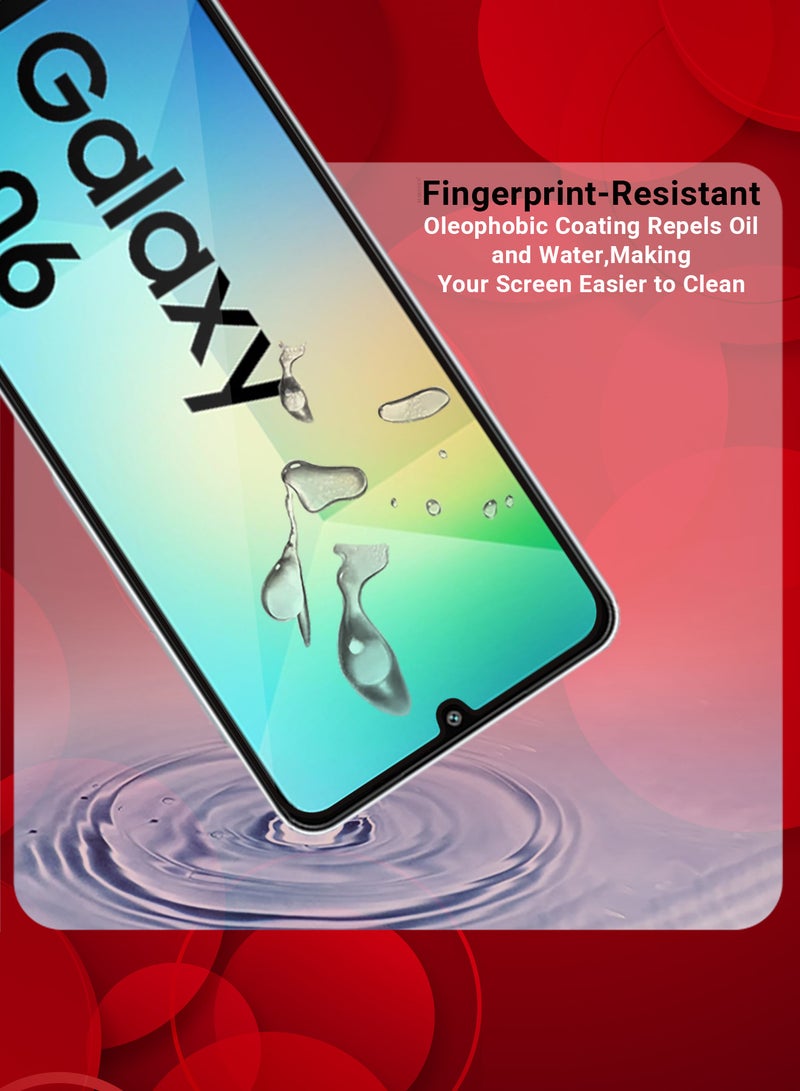 (for Samsung Galaxy A06) Tempered Glass Screen Protector Ultra Side Black Edge to Edge Scratch Resistant and Smudge Proof Clear Side Black-1