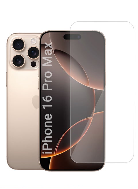 (for iPhone 16 Pro Max ) Premium Tempered Glass Screen Protector Ultra Clear Scratch Resistant Easy Installation Clear-1