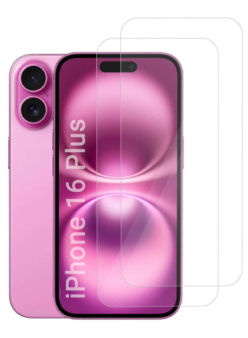 MARGOUN (for iPhone 16 Plus ) 2Packs Premium Tempered Glass Screen Protector Ultra Clear Scratch Resistant Easy Installation Clear-2 - Image 2