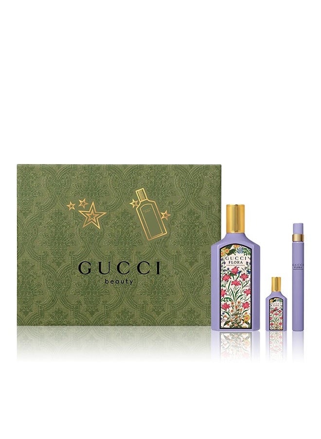 GUCCI Flora Gorgeous Magnolia Gift Set - (EDP 100 + EDP 10 + EDP 5 ml) - Image 2