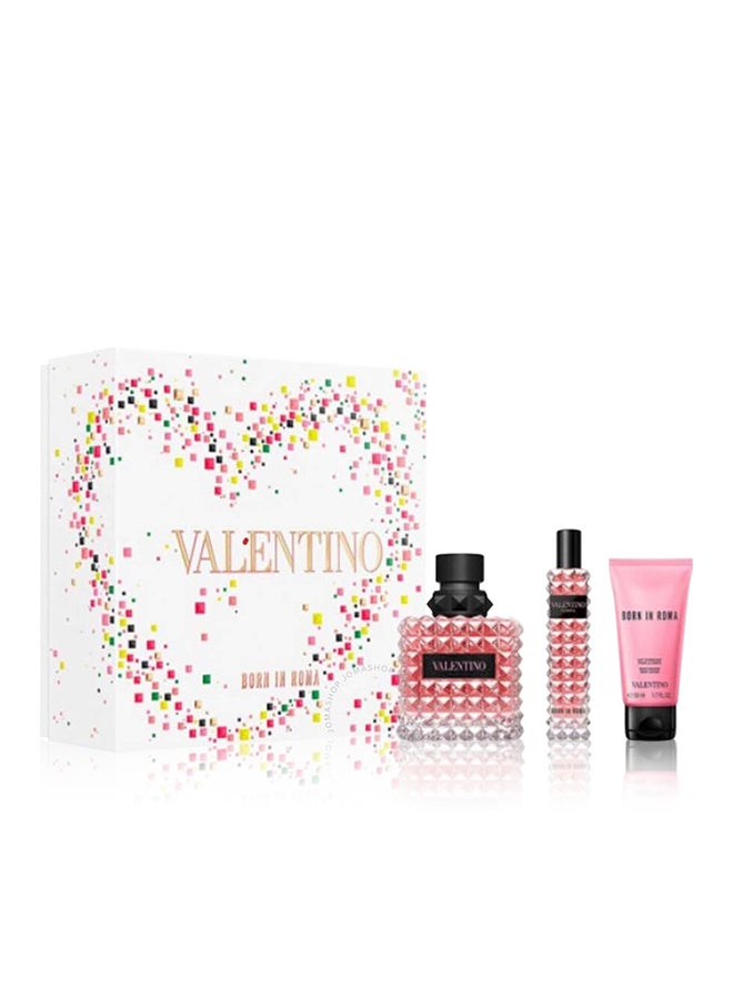 فالانتينو مجموعة هدايا دونا بورن إن روما - (عطر 100 مل + عطر 15 مل + لوشن للجسم 50 مل) - Image 2