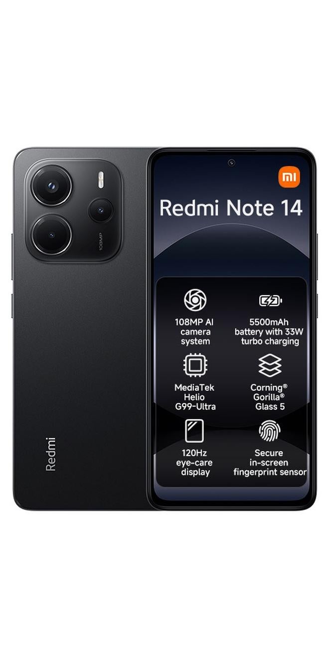 Xiaomi Redmi Note 14 4G Dual SIM Midnight Black 8GB RAM 256GB - Global Version - Image 1