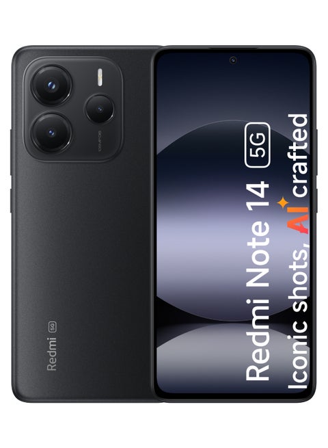 Redmi Note 14 5G Dual SIM  Midnight Black 8GB RAM 256GB - Global Version