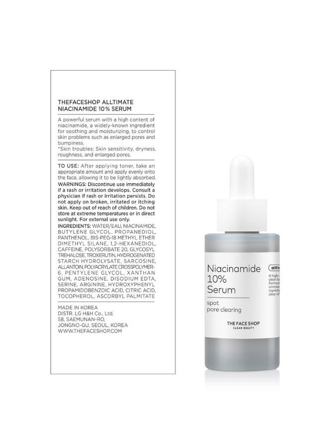 Alltimate Niacinamide 10% Serum, Korean Skin Care, Oil Control & Pores Reducer, Improve Skin Elasticity, Face Serum for Sensitive Skin 30ml - pnsku/N70135104V/45/_/1733971663/47a4512d-05ae-4c32-ba96-808c3124e169