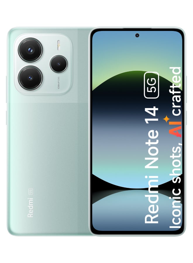 Xiaomi - Redmi Note 14 5G Dual SIM Coral Green 8GB RAM 256GB - Global Version - Image 1