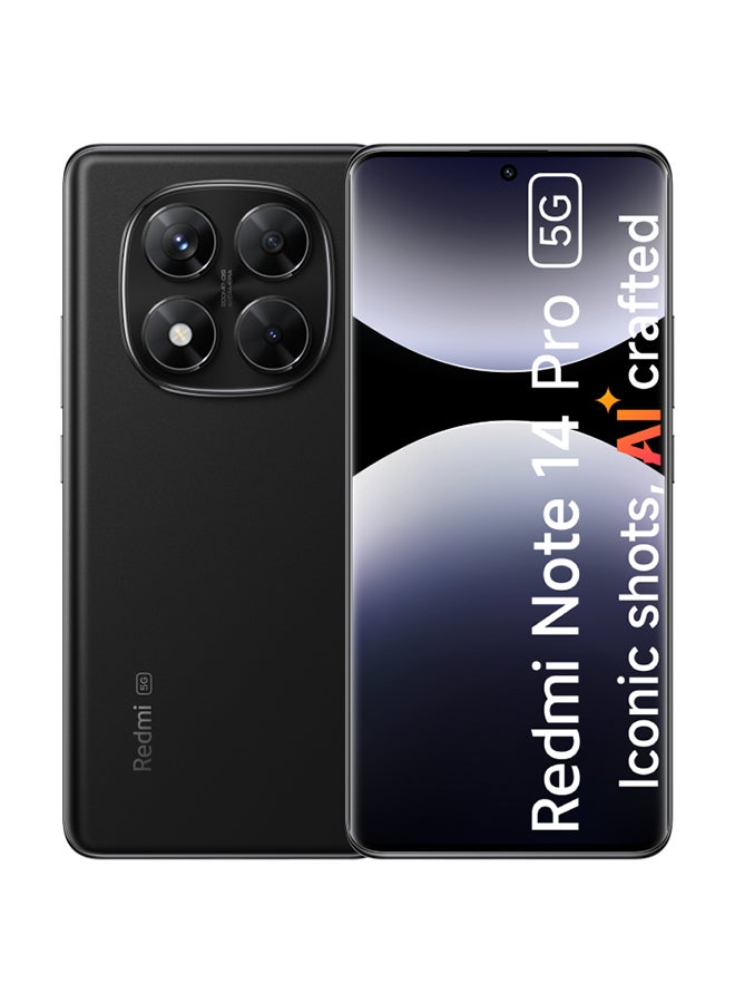 Xiaomi - Redmi Note 14 Pro 5G Dual SIM Midnight Black 12GB RAM 256GB - Global Version - Image 1