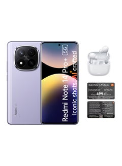 Xiaomi Redmi Note 14 Pro+ 5G Dual SIM Lavender Purple 12GB RAM 256GB - Global Version with Redmi Buds 6 Lite + Screen Protection Card (6 Month Free One Time Change)  - Image 2