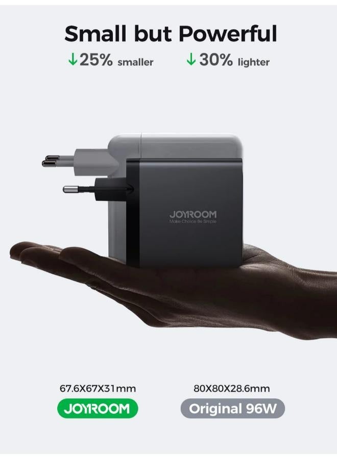 جوي روم GaN Ultra JR-TCG04 100W 3C1A Fast Charger EU Black  - Image 4