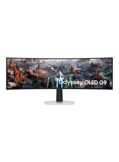Samsung Odyssey OLED G9 G93SC 49" Gaming Monitor with Electrifying Speed 0.03ms GTG response time & 240Hz Refresh rate, Curved 49" screen, AMD FreeSync Premium Pro. (New Launch) - LS49CG934SMXUE Silver  - Image 1