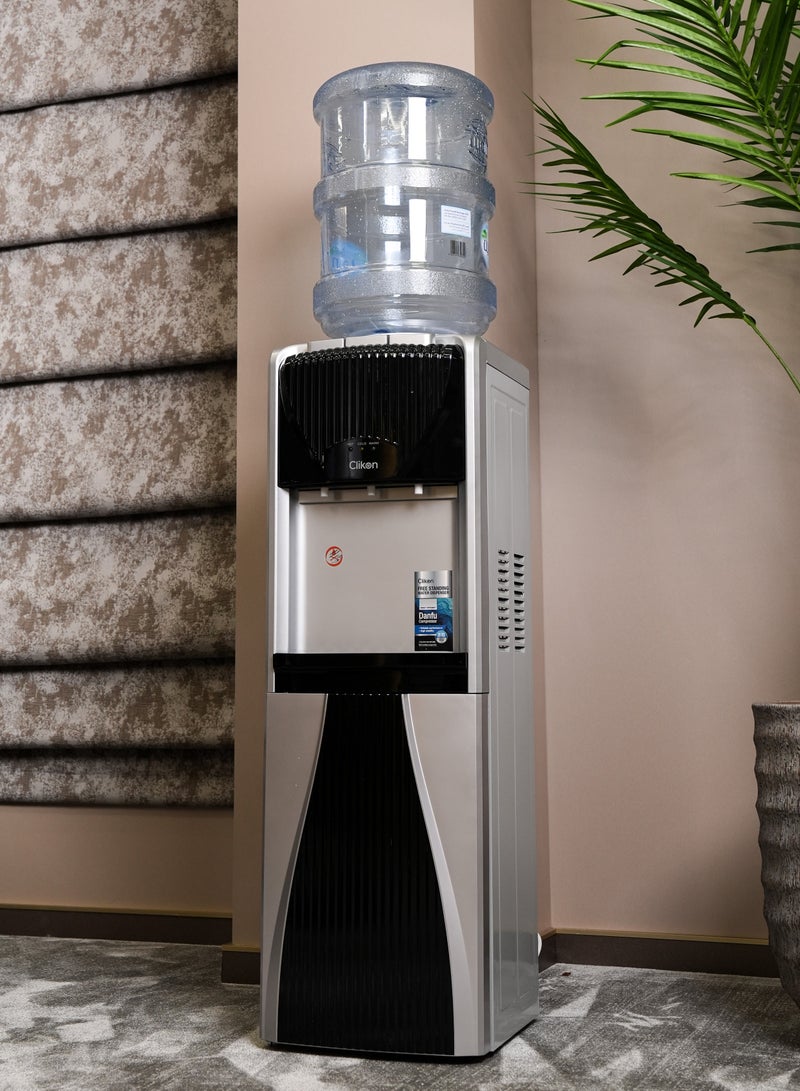 كليكون 3-Tap Water Dispenser With High-Efficiency Danfu Compressor – Hot, Cold & Normal Water ,2 Years Warranty CK4059 Black/Silver  - Image 3