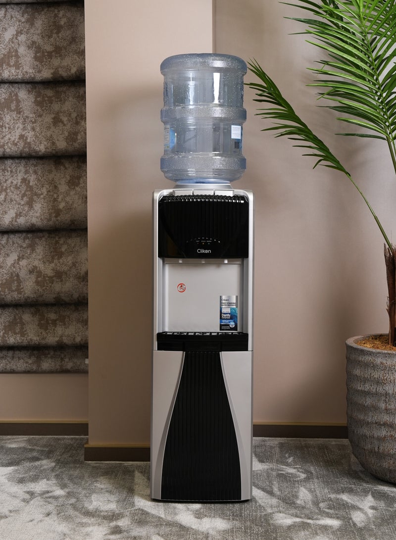 كليكون 3-Tap Water Dispenser With High-Efficiency Danfu Compressor – Hot, Cold & Normal Water ,2 Years Warranty CK4059 Black/Silver  - Image 2