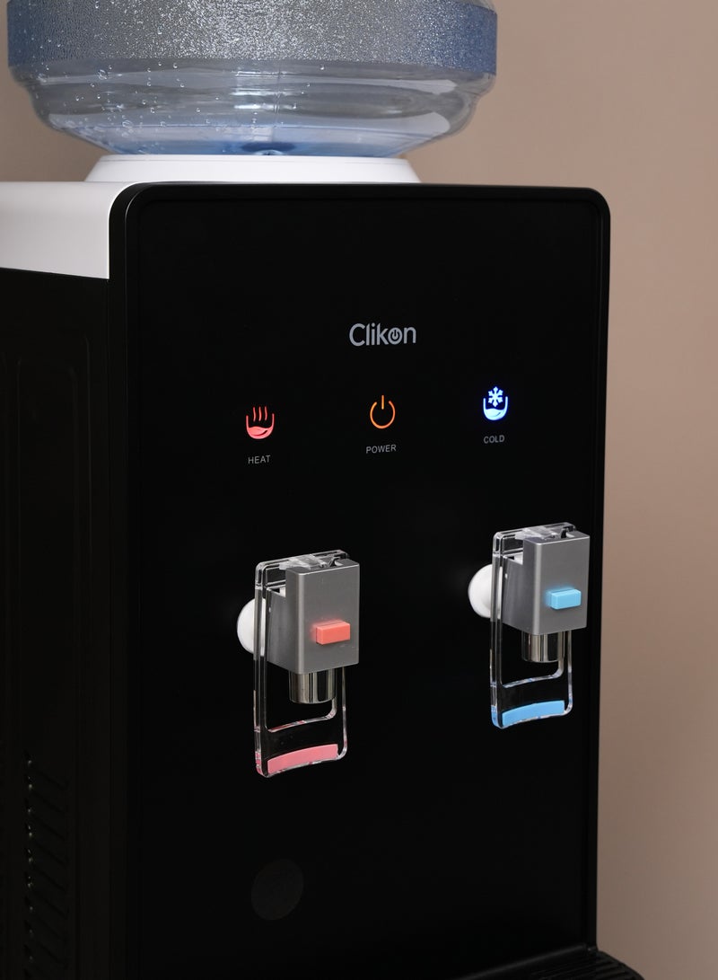 Clikon 2-Tap Water Dispenser With High-Efficiency Danfu Compressor – Hot & Cold Water Dispenser,2 Years Warranty CK4063 Black/White - Image 5
