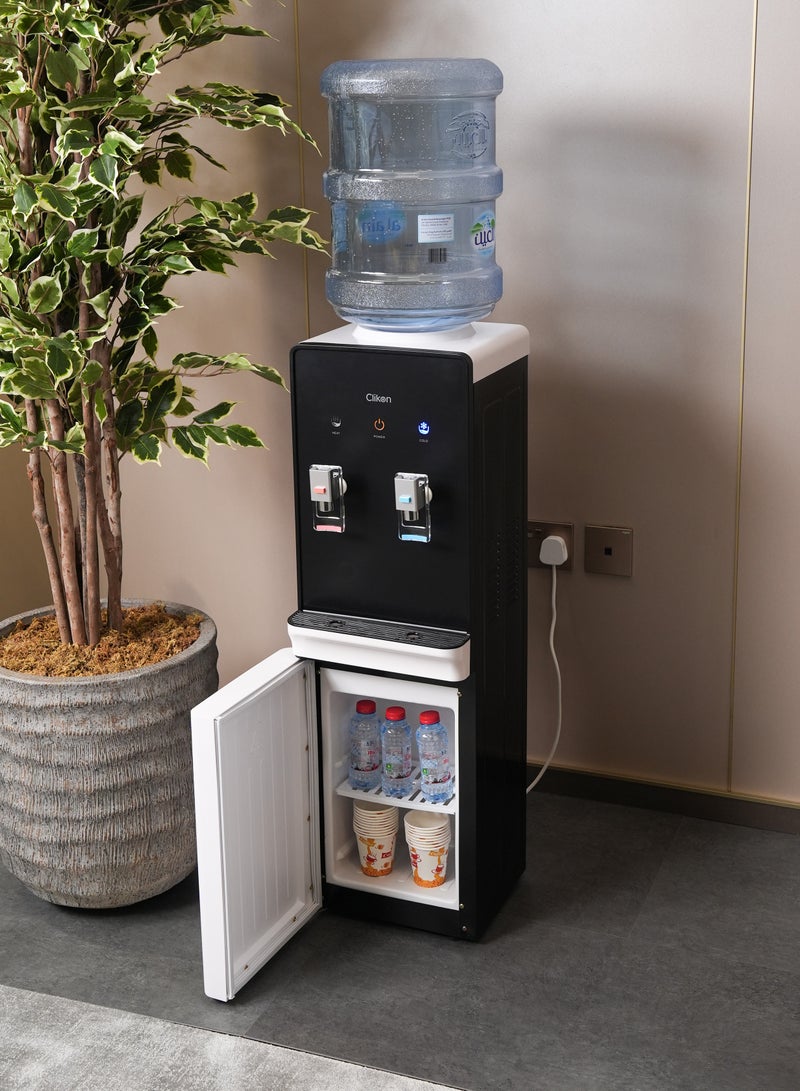 Clikon 2-Tap Water Dispenser With High-Efficiency Danfu Compressor – Hot & Cold Water Dispenser,2 Years Warranty CK4063 Black/White - Image 4