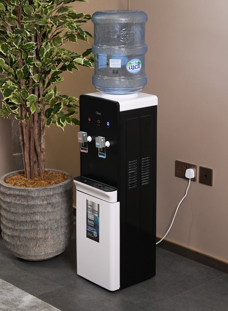 Clikon 2-Tap Water Dispenser With High-Efficiency Danfu Compressor – Hot & Cold Water Dispenser,2 Years Warranty CK4063 Black/White - Image 3