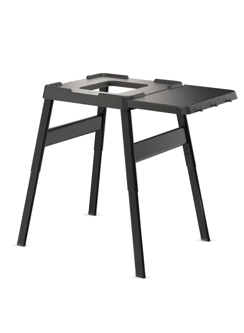 نينجا Woodfire Adjustable Stand And Side Table, Electric Outdoor Oven And BBQ Grill Stand, Heavy-Duty Outdoor Cooking Table And Pizza Oven Stand, 4718J800EUUK Black  - Image 1