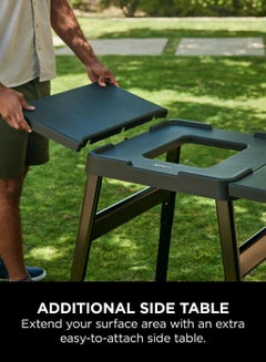 Ninja Woodfire Adjustable Stand And Side Table, Electric Outdoor Oven And BBQ Grill Stand, Heavy-Duty Outdoor Cooking Table And Pizza Oven Stand, 4718J800EUUK Black  - Image 3