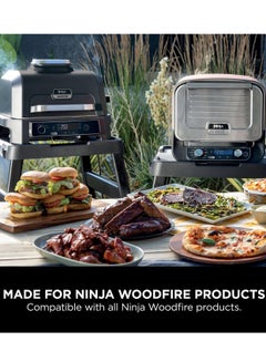 Ninja Woodfire Adjustable Stand And Side Table, Electric Outdoor Oven And BBQ Grill Stand, Heavy-Duty Outdoor Cooking Table And Pizza Oven Stand, 4718J800EUUK Black  - Image 5