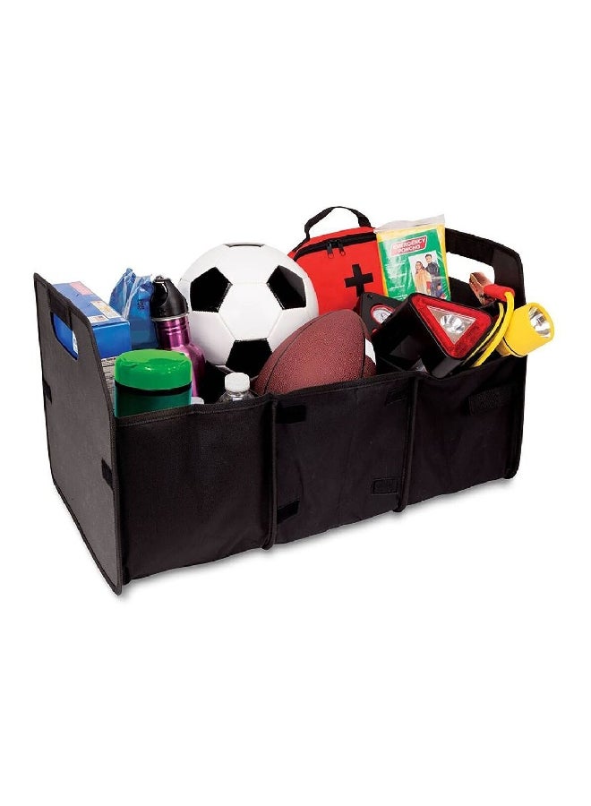 Turtle wax Excellent 3-Section Trunk Organizer with Two Cutout Handles Black 13 x 23 x 14 Inch TW-OR105 - Image 2