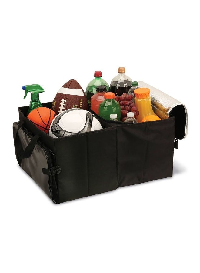 Turtle wax 2 Section Collapsible Car-Specific Trunk Organizer with Cooler Black 12 x 21 x 15.5 Inch TW-OR104 - Image 3