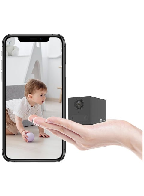 CB2 Security Camera with Battery, 1080p WiFi camera, Mini Camera with Smart Human Motion Detection, Two Way Talk, Install with Magnetic Base, Night Vision, Supported Cloud & SD card Storage（Black）