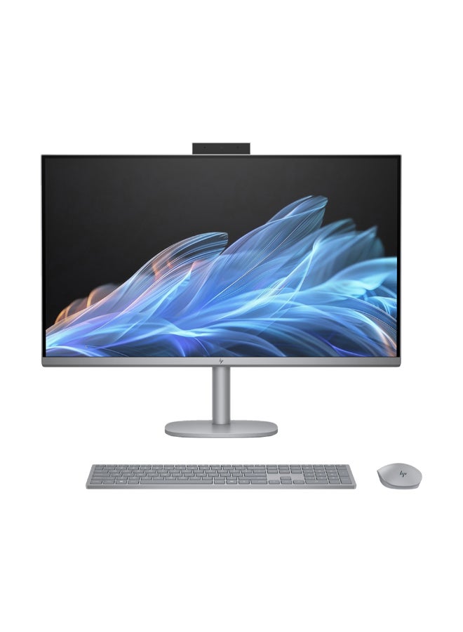 HP - OmniStudio X All-in-One Desktop AI PC With 31.5-Inch Display, Intel Ultra 7 155H Processor/32GB RAM/1TB SSD/6GB Nvidia Geforce RTX 4050 Graphics Card/Windows 11 With  Keyboard & Mouse Combo English/Arabic Silver - Image 1