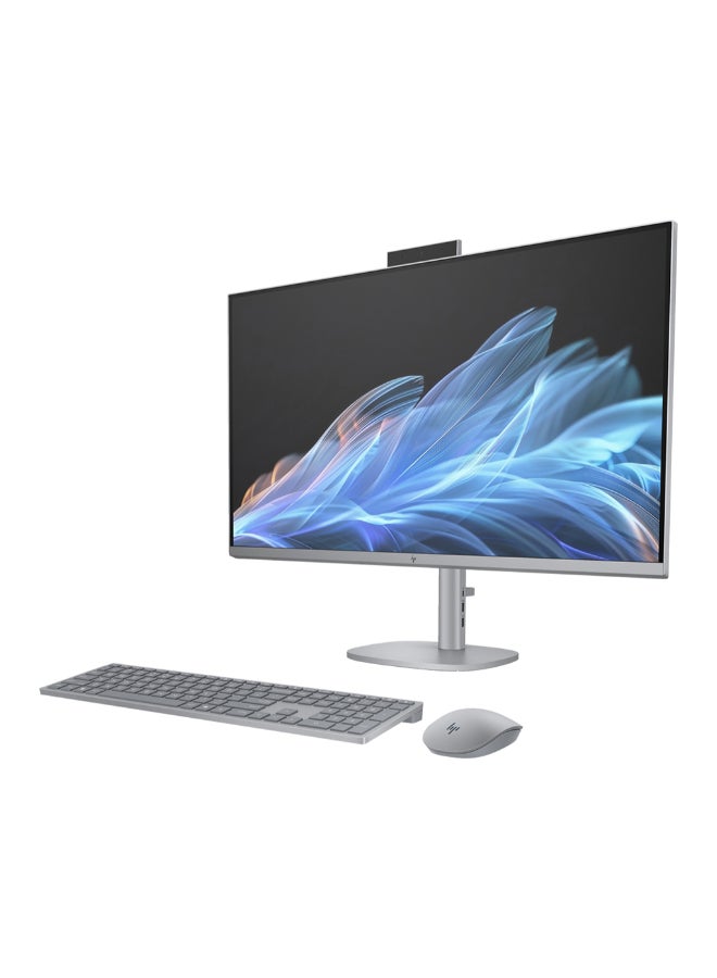 HP - OmniStudio X All-in-One Desktop AI PC With 31.5-Inch Display, Intel Ultra 7 155H Processor/32GB RAM/1TB SSD/6GB Nvidia Geforce RTX 4050 Graphics Card/Windows 11 With  Keyboard & Mouse Combo English/Arabic Silver - Image 1