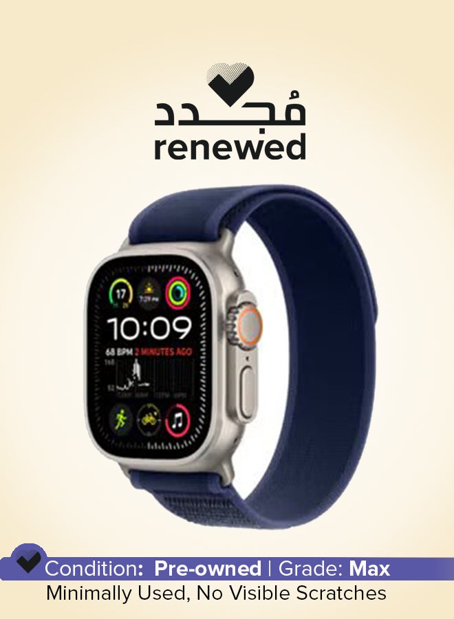 Apple Renewed - Ultra 2 (2024) GPS + Cellular 49mm Case With Navy Ocean Band Natural Titanium - Image 1