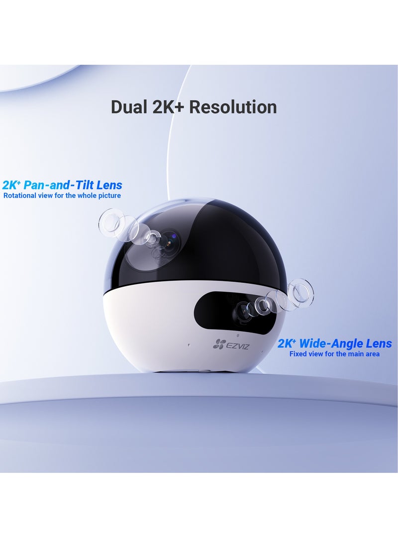 EZVIZ - C7 Dual-Lens 2K+ Indoor Security Camera, Dual Band, 10M Starlight Color Night Vision, Pan Tilt, Human/Pet Detection, Auto Tracking, Two Way Calling, Patrol Mode, Alarm, Alexa & Google Control - Image 1