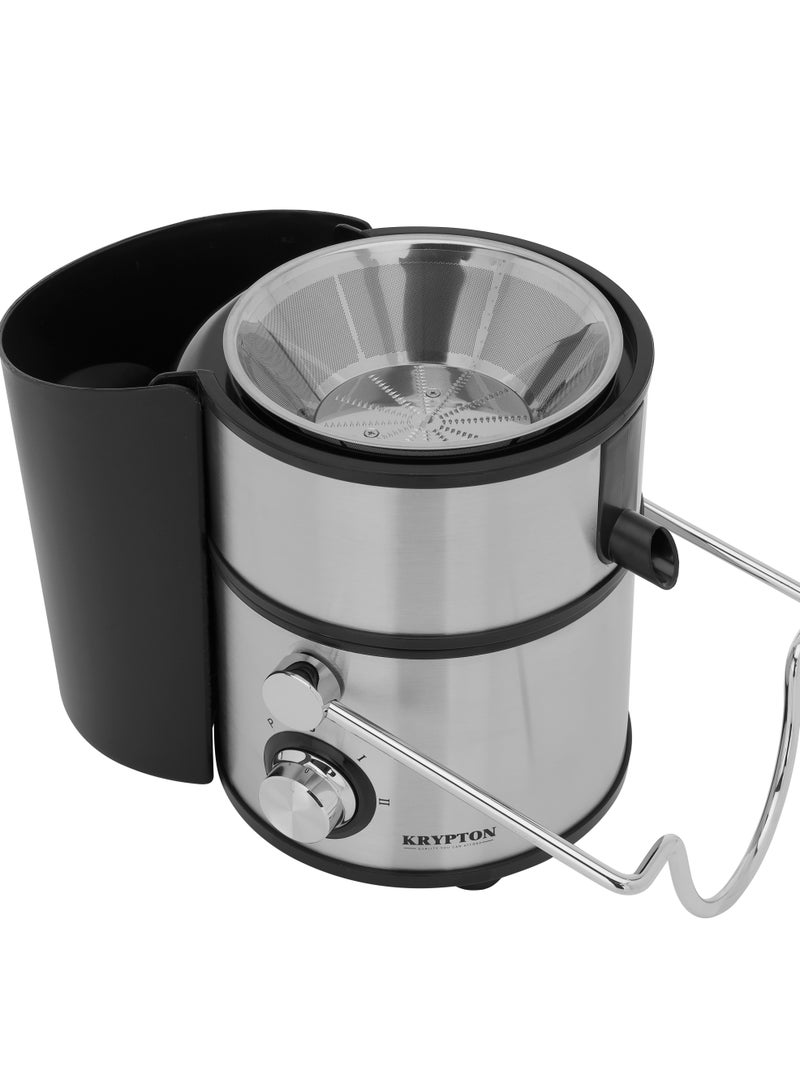 4-IN-1 Stainless Steel Blender and Juice Extractor, Powerful Motor with 2 Speed Setting and Pulse| 2 L Pulp Container, 1.1 L Juice Cup, 1.5 L Blender Jar | Stainless Steel Filter and Blade 2 L 800 W KNB6346 Black/Silver