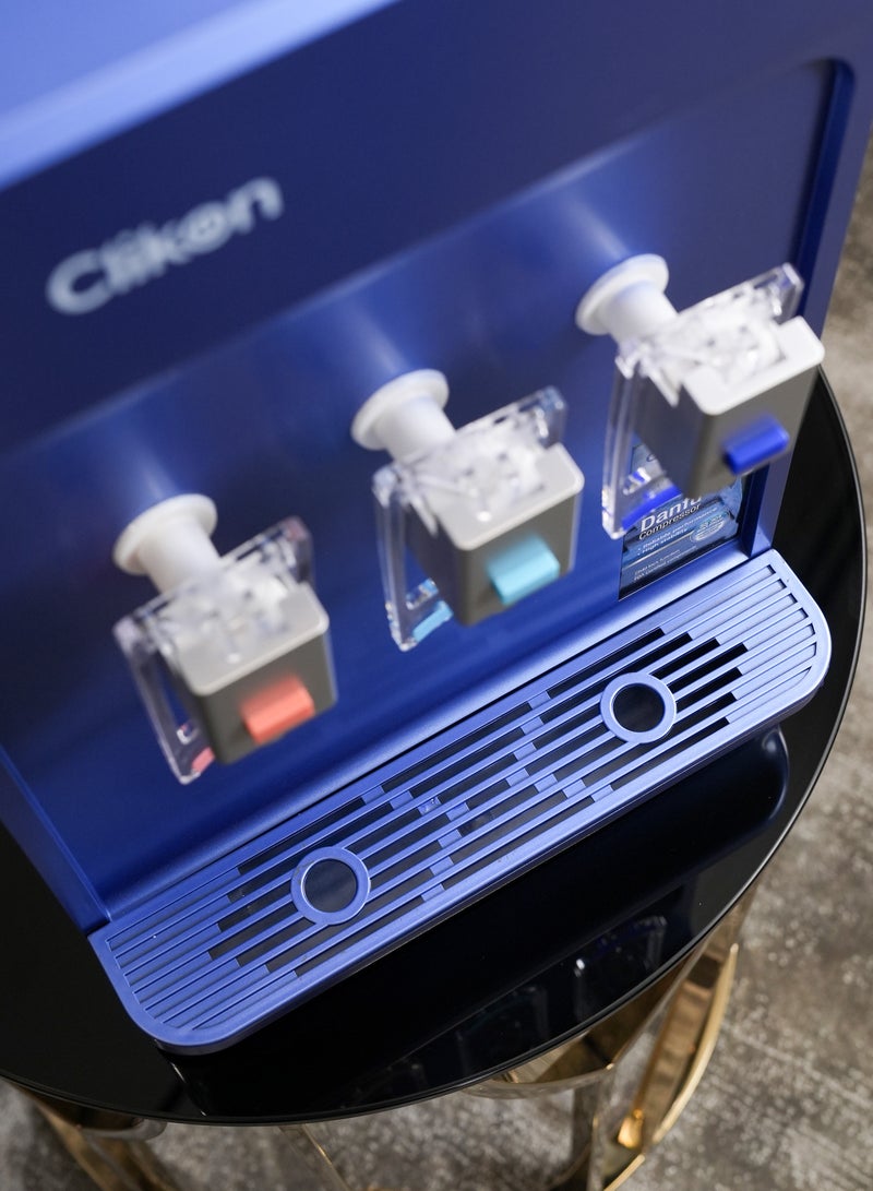 كليكون Tabletop Water Dispenser With 3 Taps & Danfu Compressor – Hot, Cold & Normal Water,2 Years Warranty CK4061 blue  - Image 5