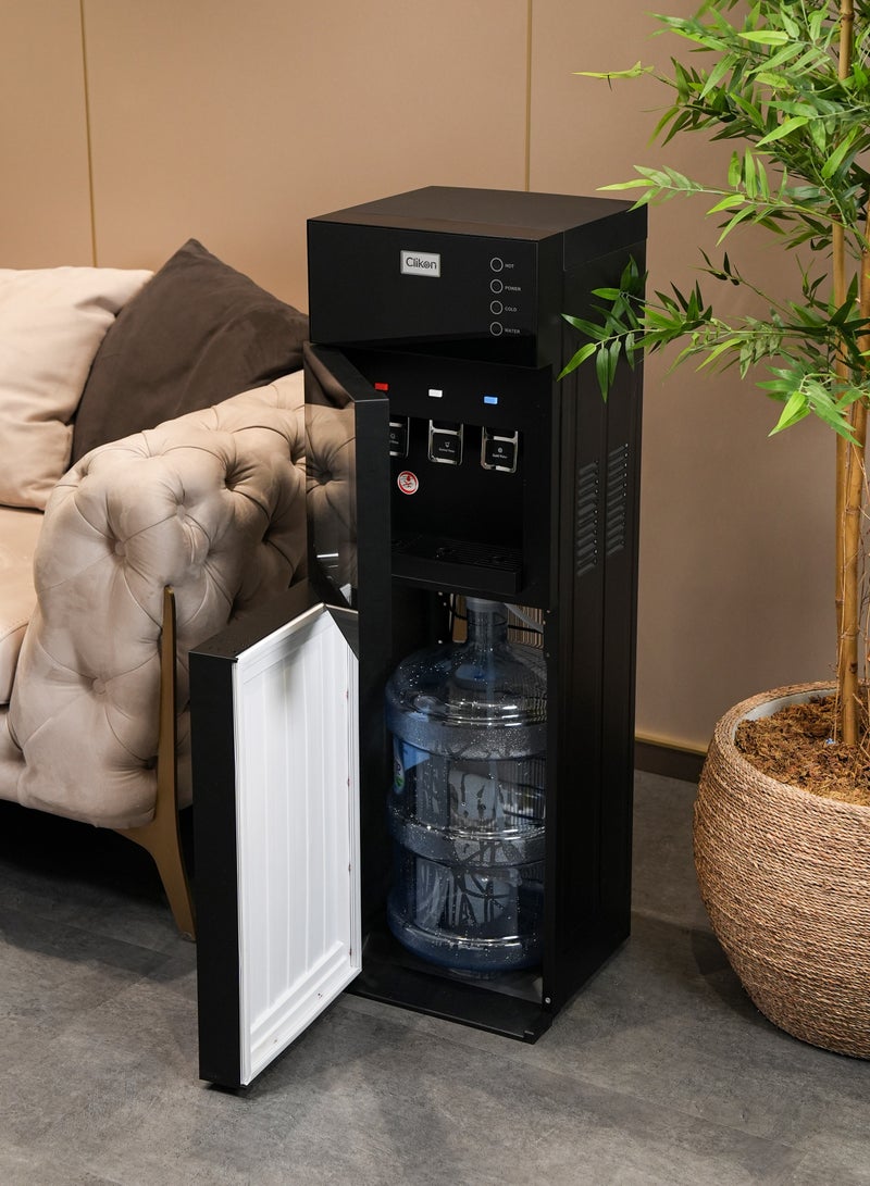 كليكون Bottom Loading Water Dispenser – 3 Tap, Danfu Compressor, Hot, Cold & Normal Water,2 Years Warranty CK4060 black  - Image 3