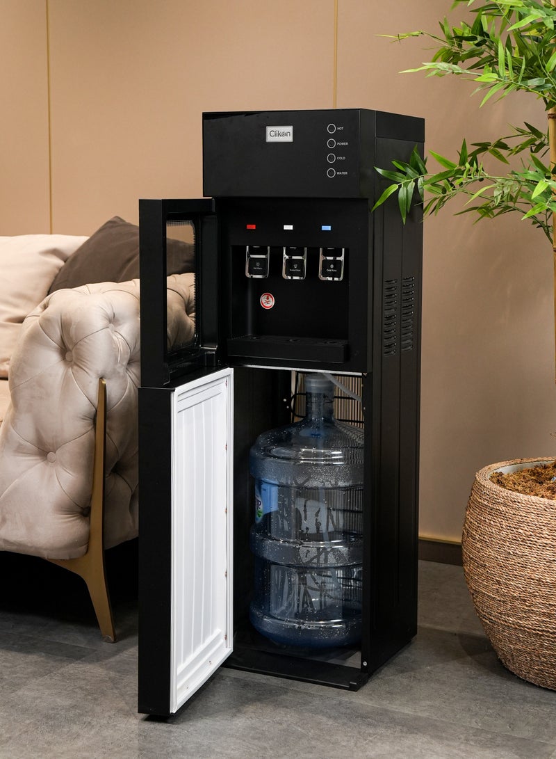 كليكون Bottom Loading Water Dispenser – 3 Tap, Danfu Compressor, Hot, Cold & Normal Water,2 Years Warranty CK4060 black  - Image 4