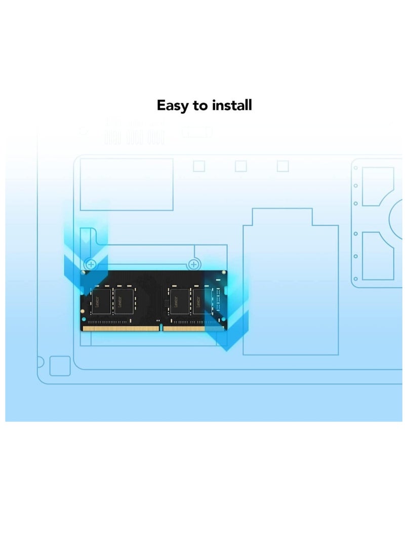 Lexar - DDR4 8GB 260 PIN So-DIMM 3200Mbps, CL22, 1.2V- BLISTER Package - Image 1