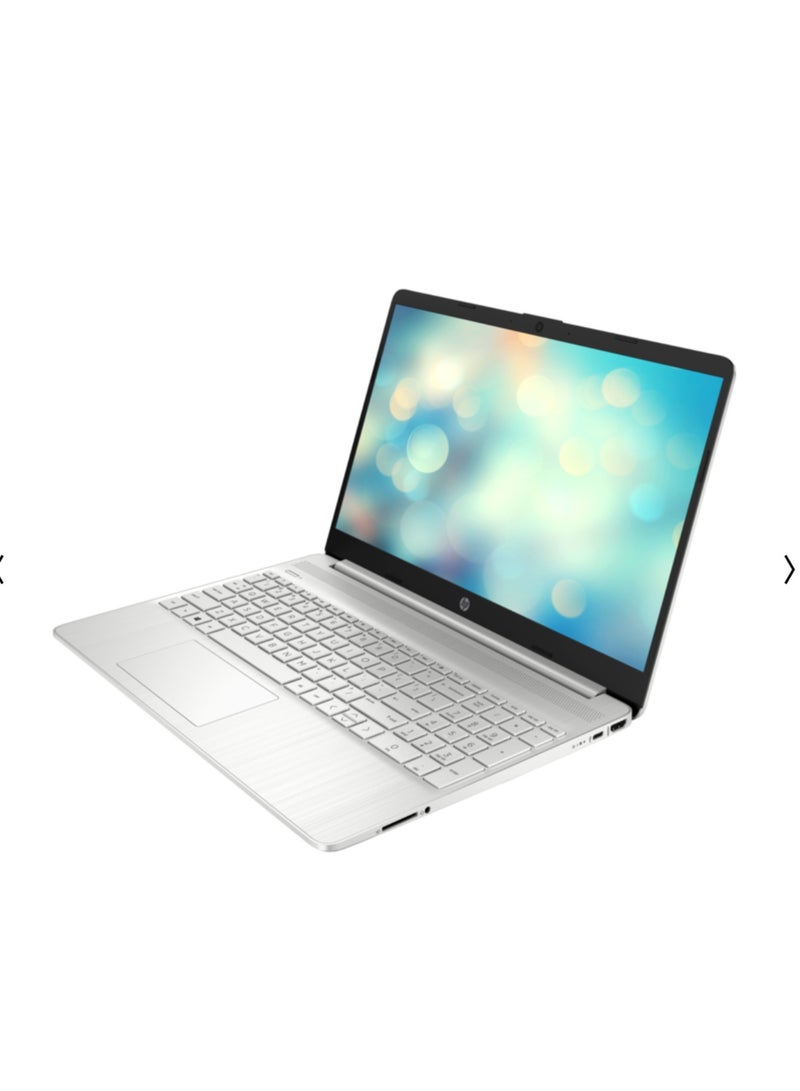 HP 15s-fq5037nx  Laptop With 15.6 Inch FULL HD(1920x1080) Display,Intel Core i7-1255U Processor/8GB RAM/512GB SSD/Windows 11/Intel Iris XE English/Arabic Silver - Image 3