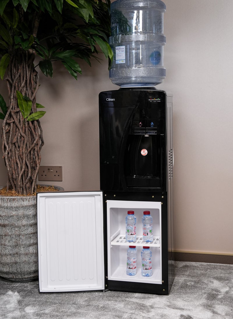Clikon 2-Tap Water Dispenser With High-Efficiency Danfu Compressor – Hot & Cold Water Dispenser,2 Years Warranty CK4058 Black/Light Brown  - Image 4