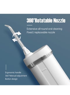 Dental Flosser,  Mini Water Pick Flosser with 5 Modes, IPX7 Waterproof, Telescopic Water Tank, 5 Jet Heads, Oral Irrigator for Orthodontics, Bridges, Office and Home Use (HF-10mini - White) HF-10 - pnsku/N70135320V/45/_/1734079610/3b672571-3dce-4df6-9afe-7f19388bfc86