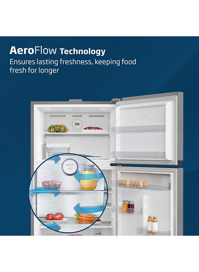 Refrigerator 650 Liters Gross(630 Net) Capacity, Double Door, Top Mount, No Frost, Harvest Fresh Technology, NeoFrost Dual Cooling, Low Noise, CoolRoom, 10 Years Warranty on ProSmart Inverter Compressor RDNE850L22X Brushed Silver