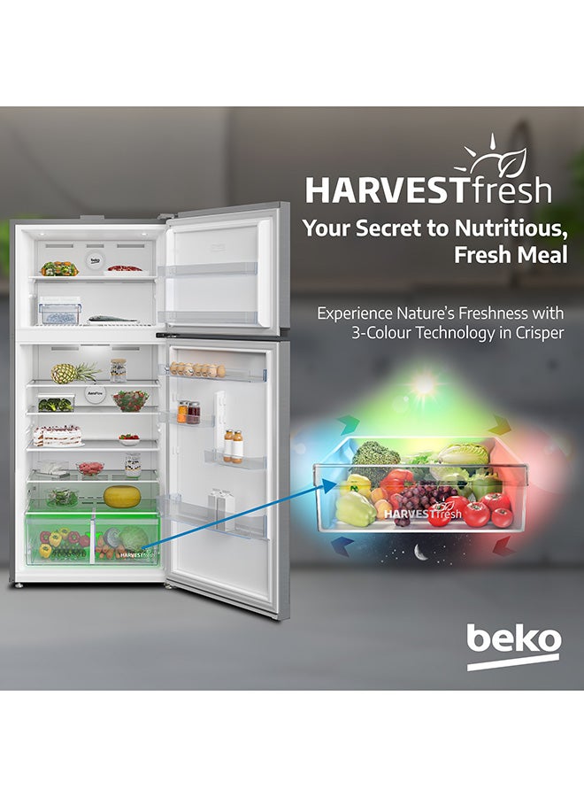 Refrigerator 650 Liters Gross(630 Net) Capacity, Double Door, Top Mount, No Frost, Harvest Fresh Technology, NeoFrost Dual Cooling, Low Noise, CoolRoom, 10 Years Warranty on ProSmart Inverter Compressor RDNE850L22X Brushed Silver