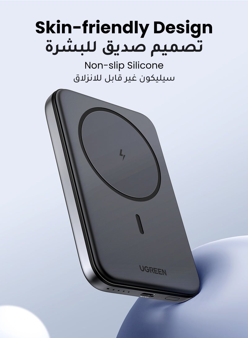 بنك طاقة لاسلكي بقدرة 5000 مللي أمبير في الساعة مغناطيسي MagSafe شاحن محمول لاسلكي شاحن شحن سريع PD 15 وات لشحن iPhone MagSafe شاحن بطارية حزمة بطارية لهاتف iPhone 16 Series Apple Watch S10 Airpods4 Gray 5000 mAh رمادي - pnsku/N70135362V/45/_/1734079678/633339a6-6676-4468-8347-70d54a2ea9ea