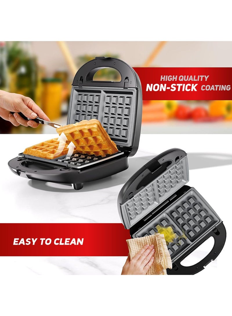 عفرا 3 In 1, 2 Slice Non-Stick Sandwich Maker, 750 Watts With Detachable Plates, Sandwich/Grill & Waffel Plates, 2 Year Warranty 750 W AF-8023SMSS Silver  - Image 3