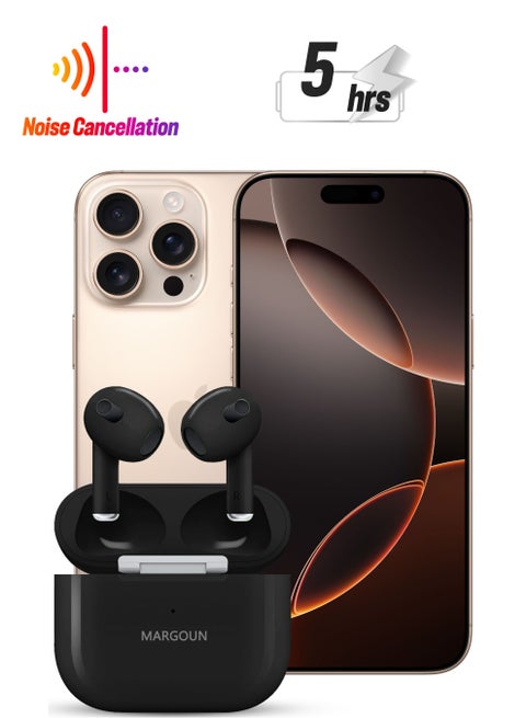 Next-Gen Wireless Bluetooth Earbuds for Ultimate Listening Experience for Apple iPhone 16 Pro Max- Black-2