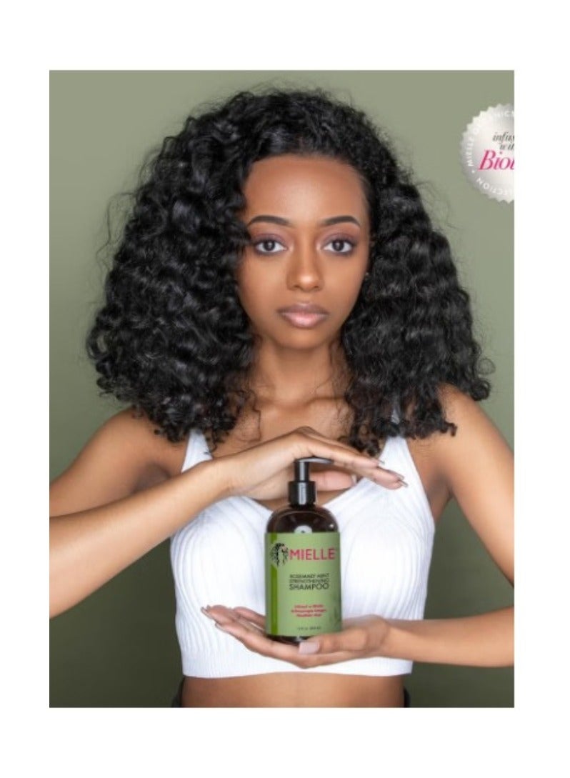 MIELLE Organics Rosemary Mint Strengthening Full Set 5 - Rosemary Hair Oil, Shampoo, Hair Mask, Derma Ruller And Scrubber - For Hair Growth, Protection & Treatment - Infused With Biotin 754 mlml  - Image 5