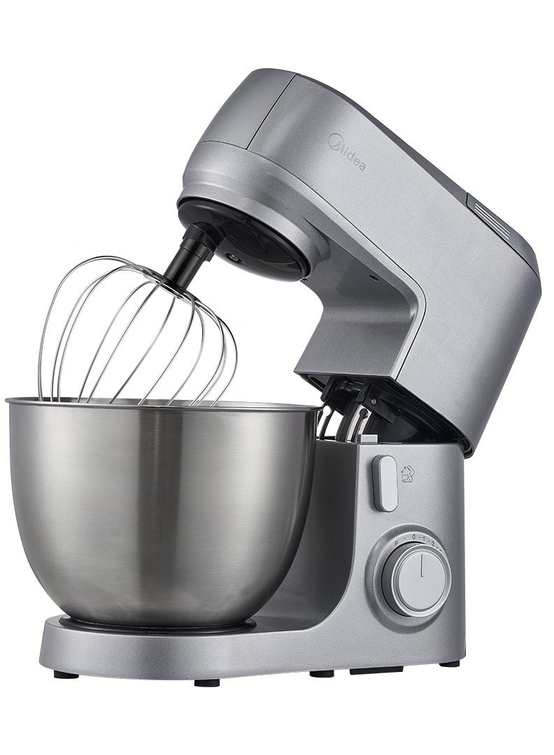 evvoli Stand Mixer, 6.5L Bowl Capacity, SUS Beater, Dough Hook, Multi Speed Control, Anti-Splash Guard, Dish Washer Safe 6.5 L 1200 W EVKA-KM65S Silver  - Image 2