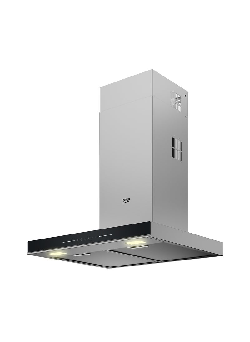 Beko 90cm T-Shape Chimney Hood, Intensive Ventilation Capacity -710 m³/h, Filter-Cleaning Reminder,  Air Cleaning Mode, Easy to Clean Dishwasher-Safe Filters, Led Illumination, Touch control BHCB66641BBHS Black  - Image 1