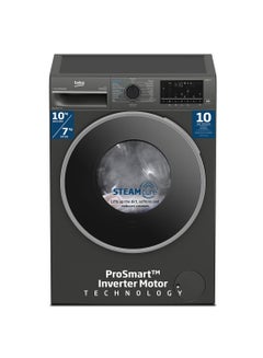 Beko 8/5 kg Washer/Dryer, 1400 RPM, 15 Programmes, Low Noise, Wash & Wear Programme, SteamCure Wash, Hygiene+ Wash & Dry, Quick wash 14/28 Minutes, 10 Years Warranty on ProSmart Inverter Motor WD8514M Manhattan Grey  - Image 1