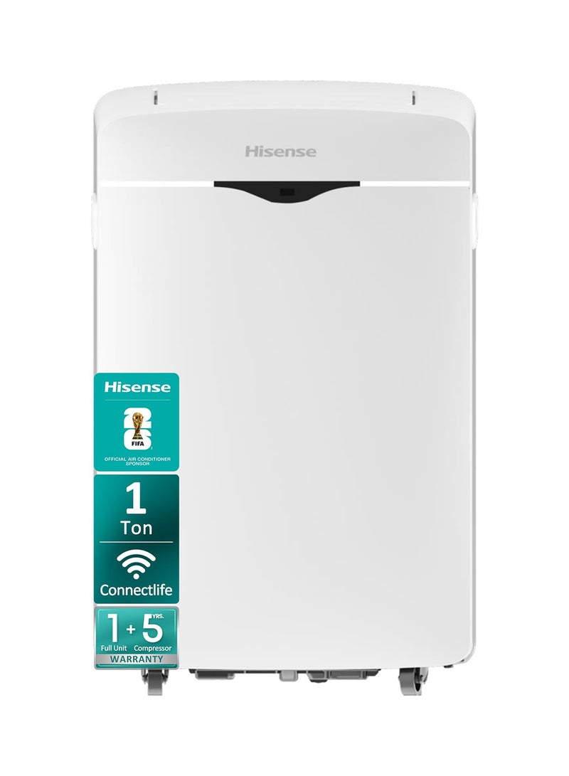 Hisense Portable Air Conditioner,12000 BTU,Rotary Compressor AP12HW4RNPS00 White/Black - Image 1