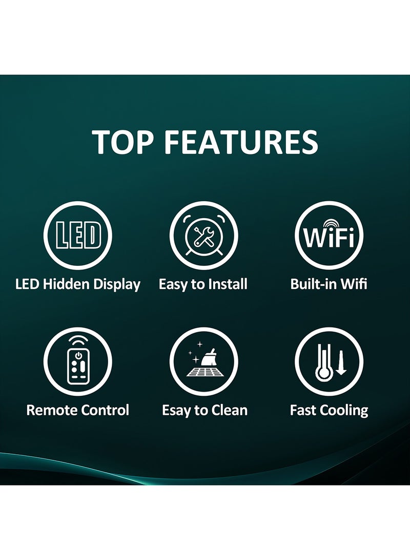Hisense Portable Air Conditioner,12000 BTU,Rotary Compressor AP12HW4RNPS00 White/Black - Image 3
