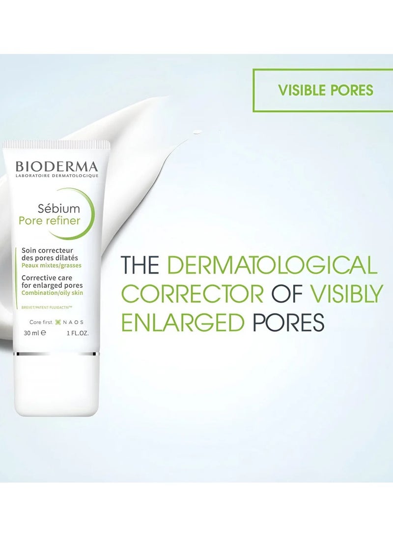 Bioderma Sebium Pore Refiner Corrective Care Cream for Enlarged Pores Refines the Skin Texture 30mlml - Image 2