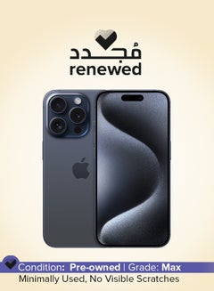 أبل Renewed - iPhone 15 Pro With Facetime 128GB Blue Titanium 5G  - Image 1